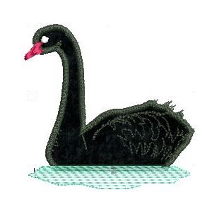 AusBirds Swan applique