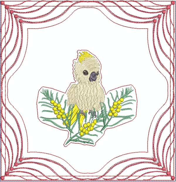 Aussie Quilt Girl Cocky and Wattle